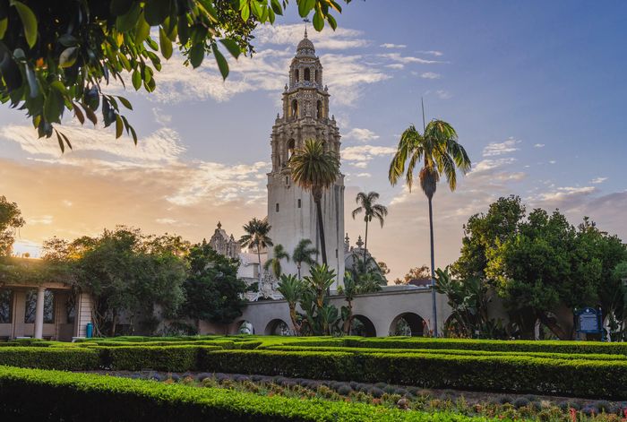 Beautiful monsoon clouds over Balboa Park tonight!