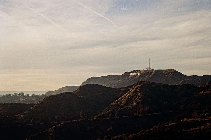 From Griffith Observatory at sunset, on film